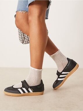 Adidas Samba Mary Jane Sneakers Black White NWT Junior 4.5Y Women’s 6 Core Black